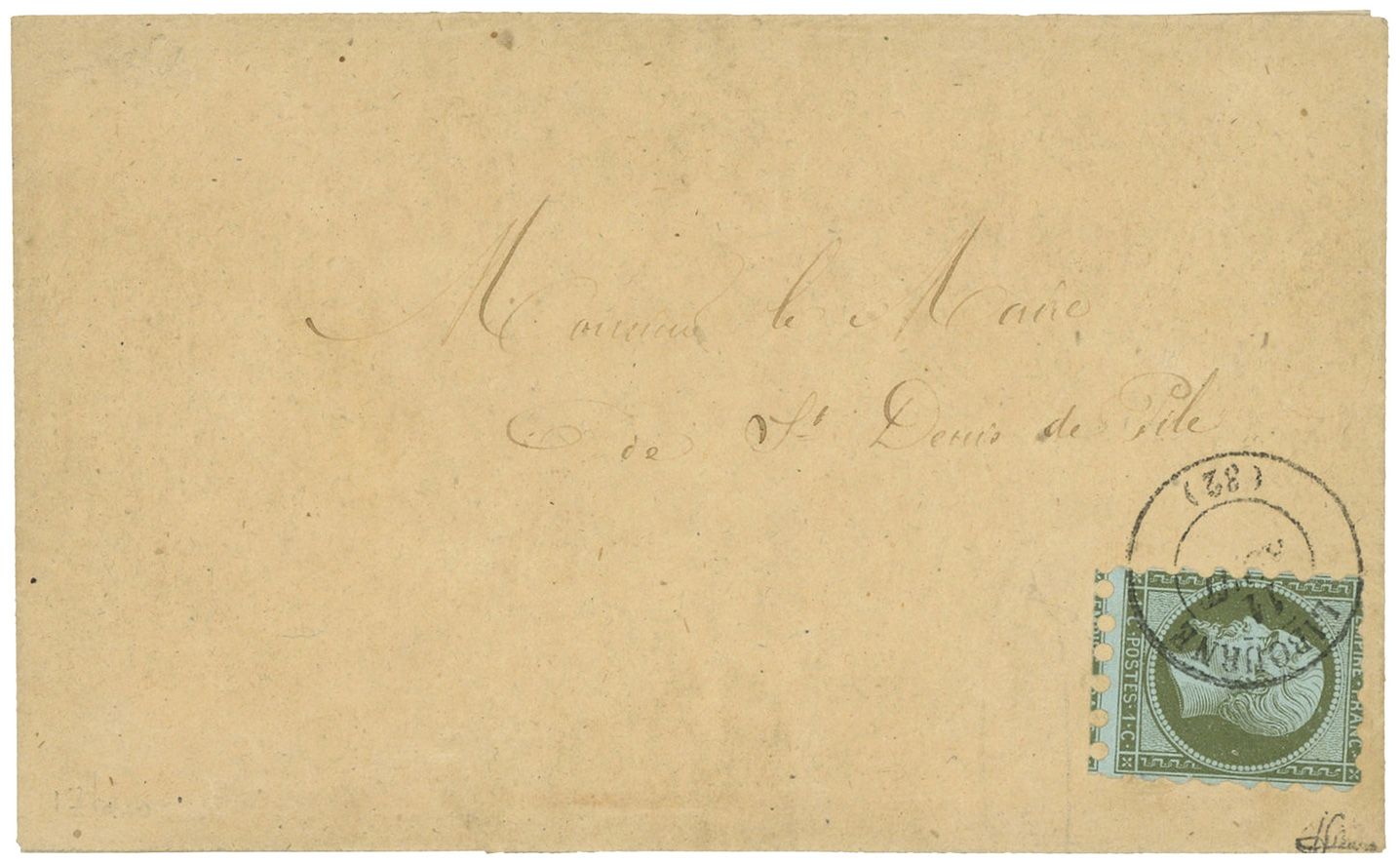 France : n° 11 obl. sur lettre