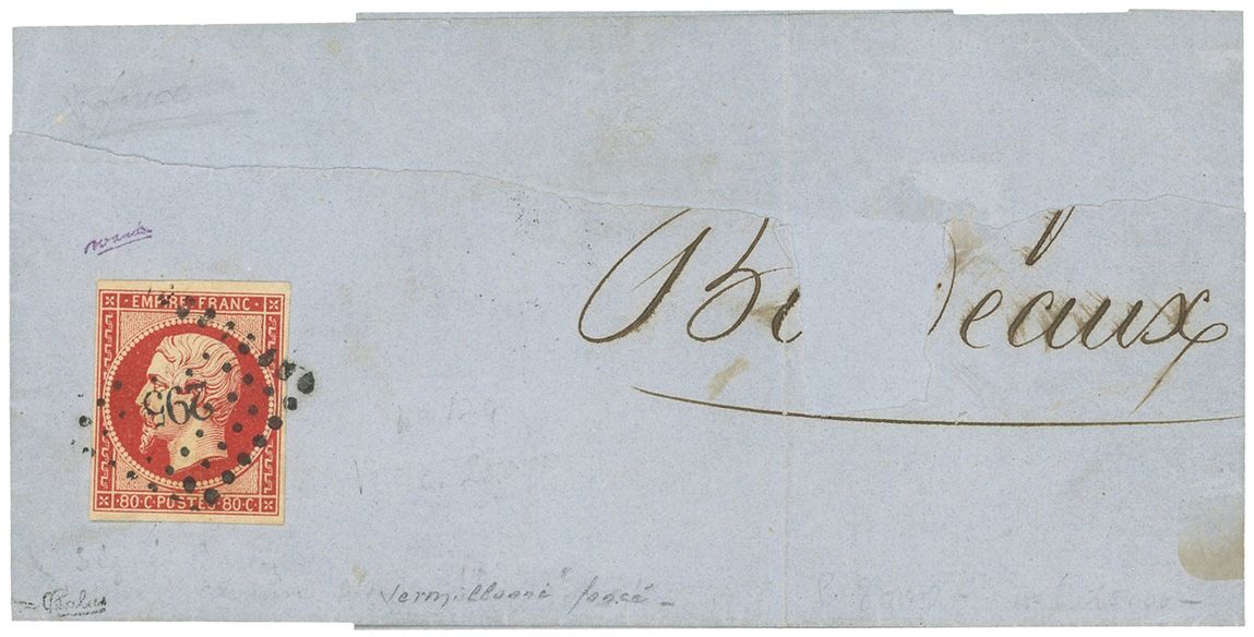 France : n° 17Ar obl. sur grand fragment