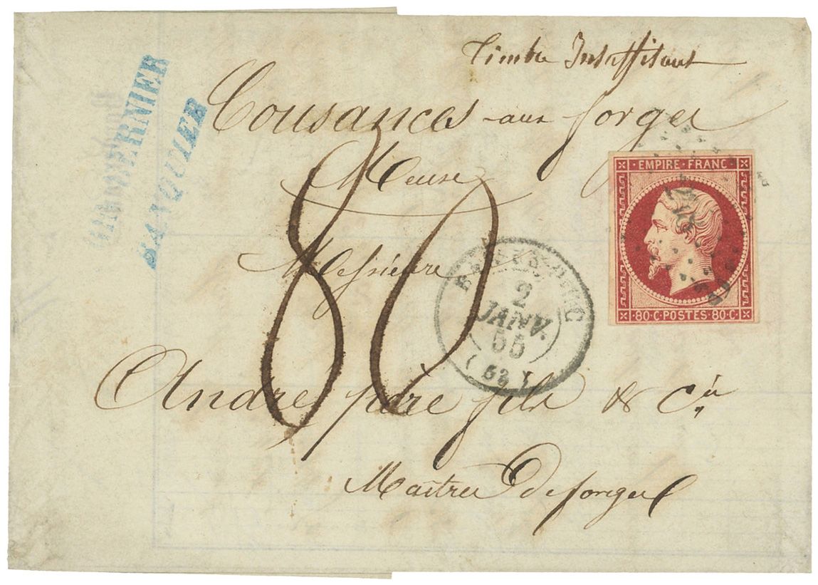 France : n° 17A obl. sur lettre