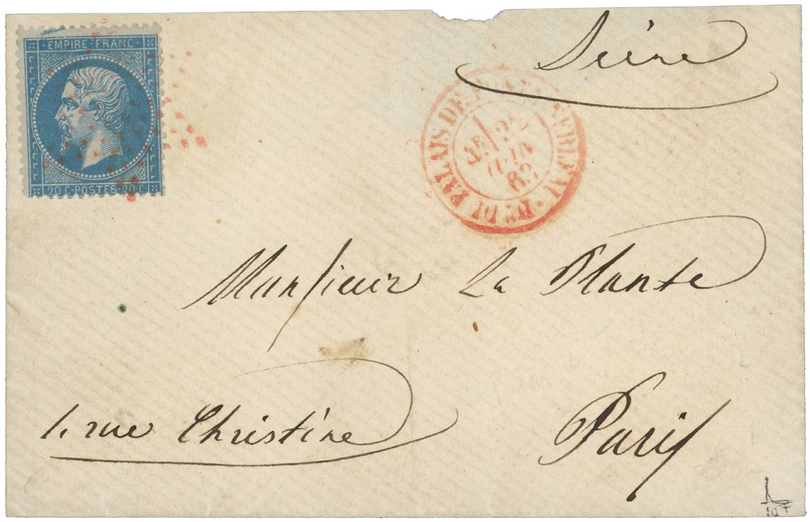 France : n° 22 obl. sur lettre