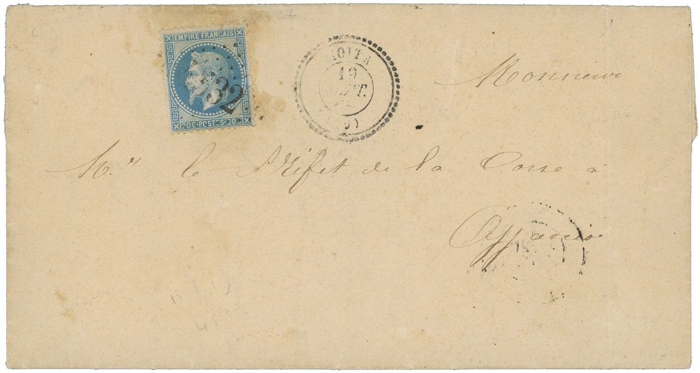 France : n° 29B obl. sur lettre