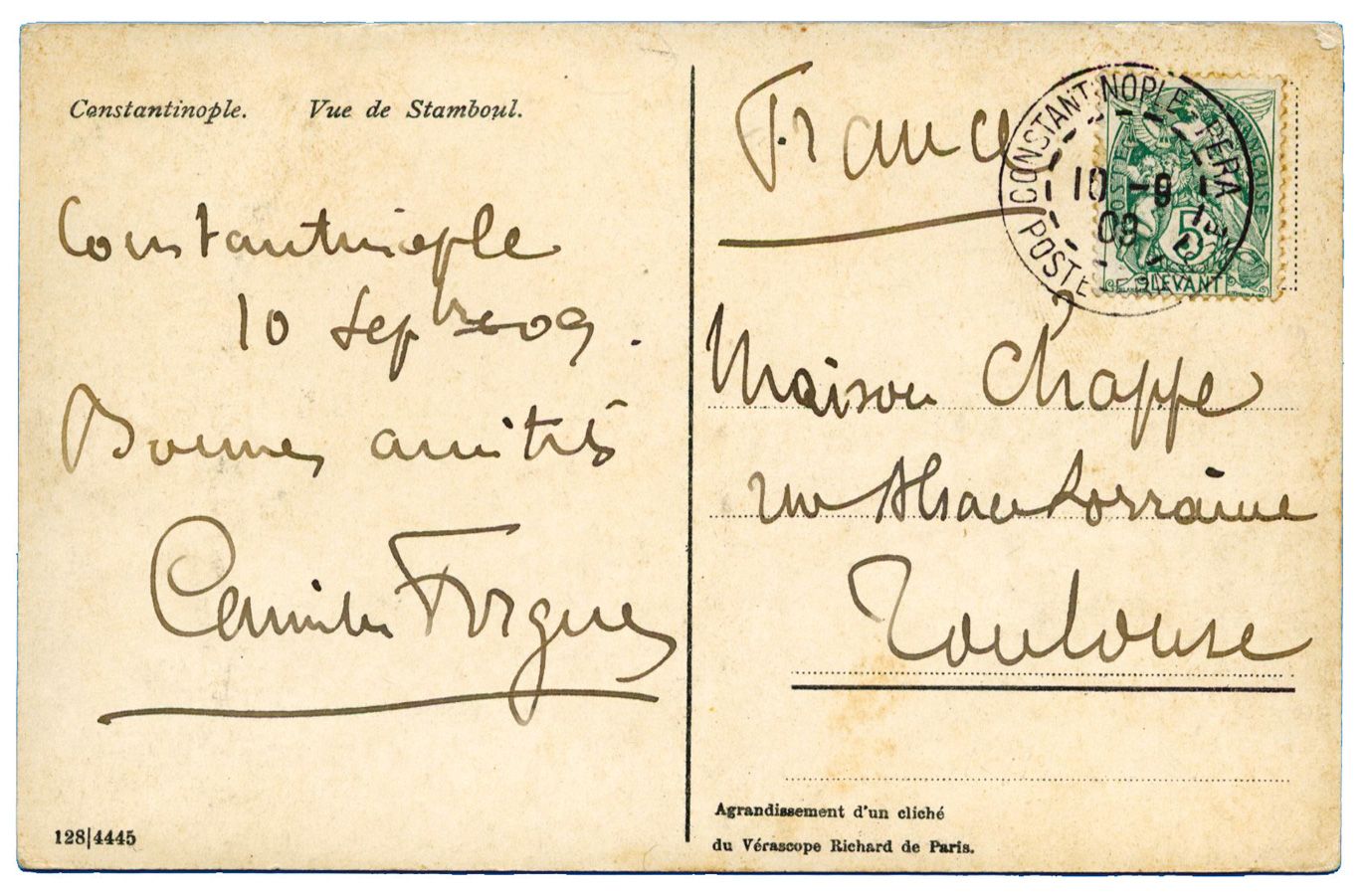 Turquie : CP de CONSTANTINOPLE Turquie : CP de CONSTANTINOPLE