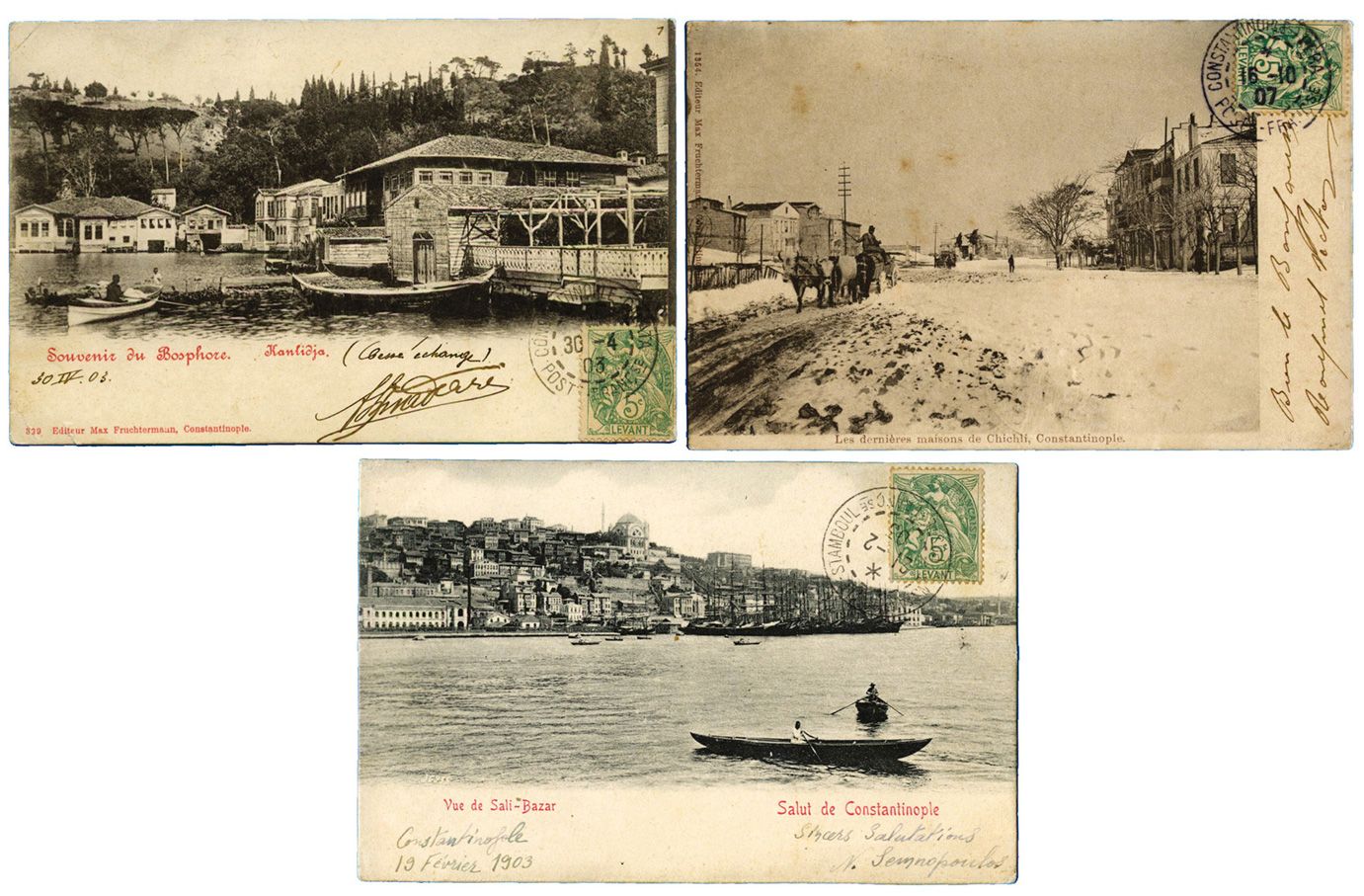 Turquie : Ensemble de 3 CP de CONSTANTINOPLE Turquie : Ensemble de 3 CP de CONSTANTINOPLE