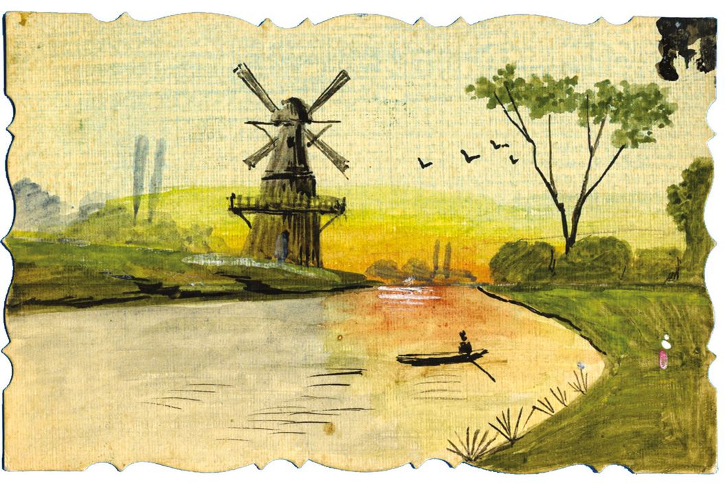 France : Illustration à la main Le Moulin France : Illustration à la main Le Moulin