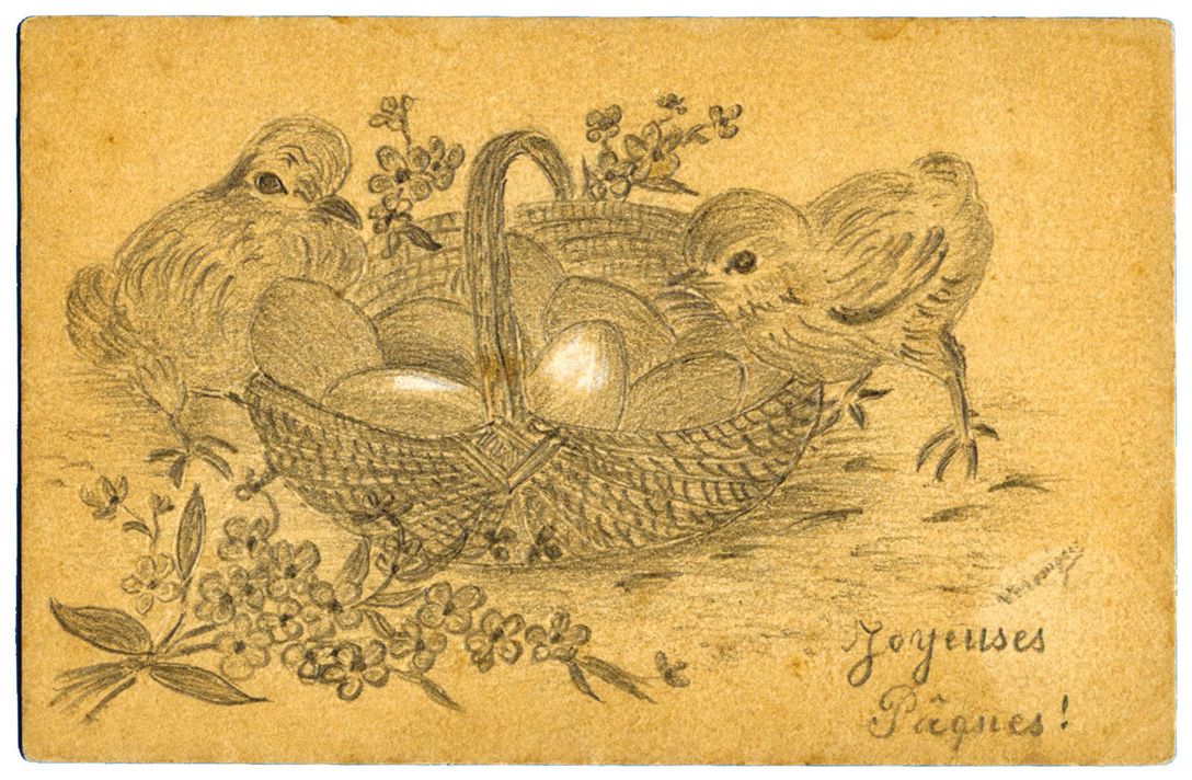 France : Illustration à la main Joyeuses Pâques ! France : Illustration à la main Joyeuses Pâques !