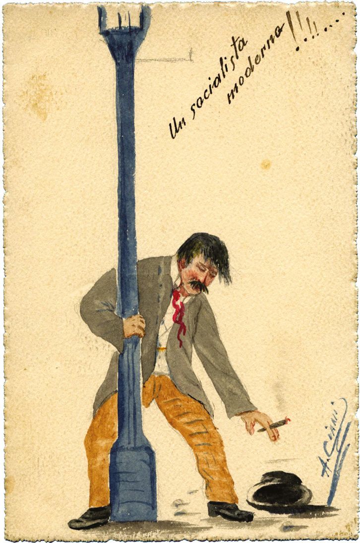France : Illustration à la main Un socialiste moderne France : Illustration à la main Un socialiste moderne
