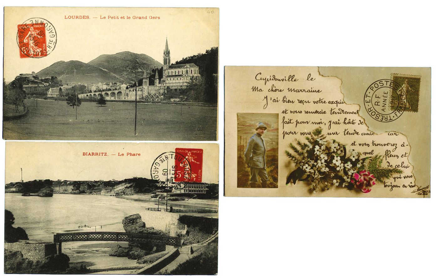 France : Ensemble de 3 CP avec Type Semeuse France : Ensemble de 3 CP avec Type Semeuse