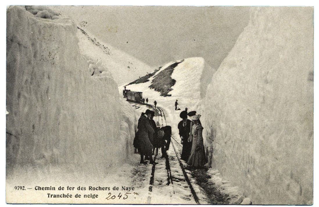 France : Chemin de fer des Rochers de Noye Tranchée de neige France : Chemin de fer des Rochers de Noye Tranchée de neige