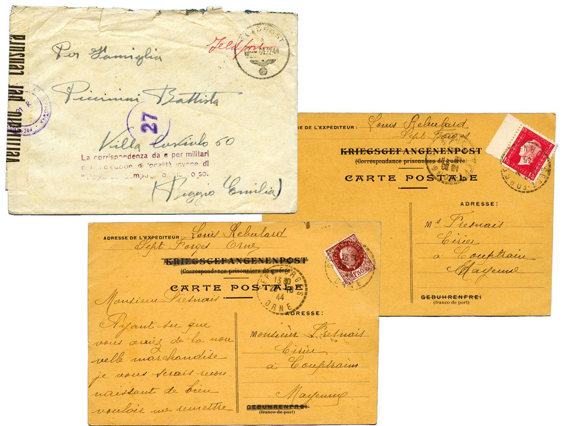 France : Guerre 39/45. Ensemble de 2 CP de France de SEPT FORGES (1944) France : Guerre 39/45. Ensemble de 2 CP de France de SEPT FORGES (1944)
