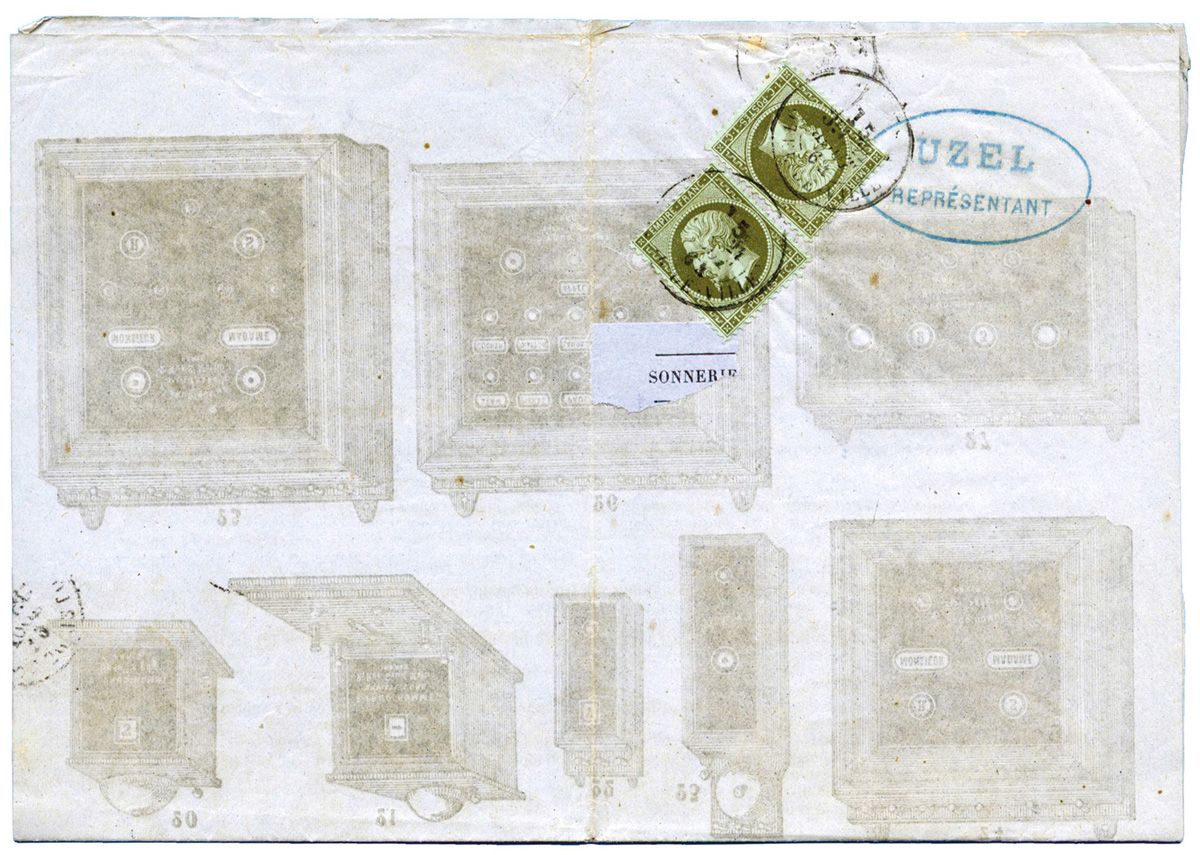 France : n° 19 x 2 obl. de PARIS 24/8/64 sur très bel imprimé richement illustré