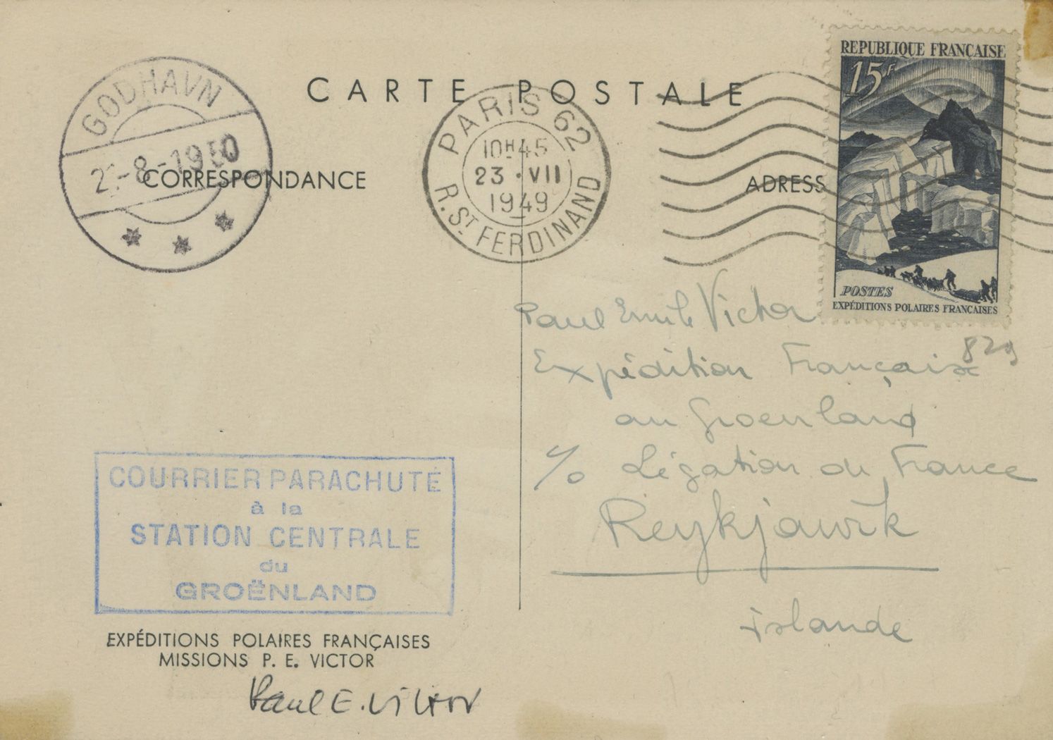 TAAF : France n° 829 obl. sur CP