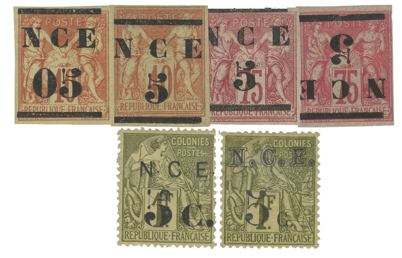 Nouvelle Calédonie : n° 3, 6, 7, 7a, 9, 10*