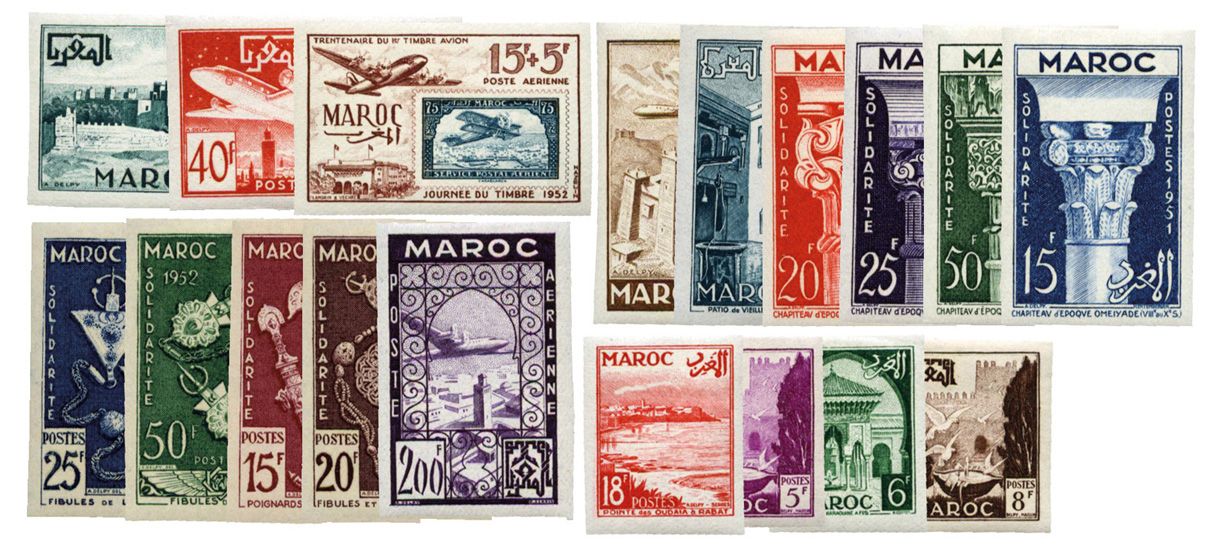 Maroc : n° 306/308, 313/318, PA 84/88, PA 93 et 320/322