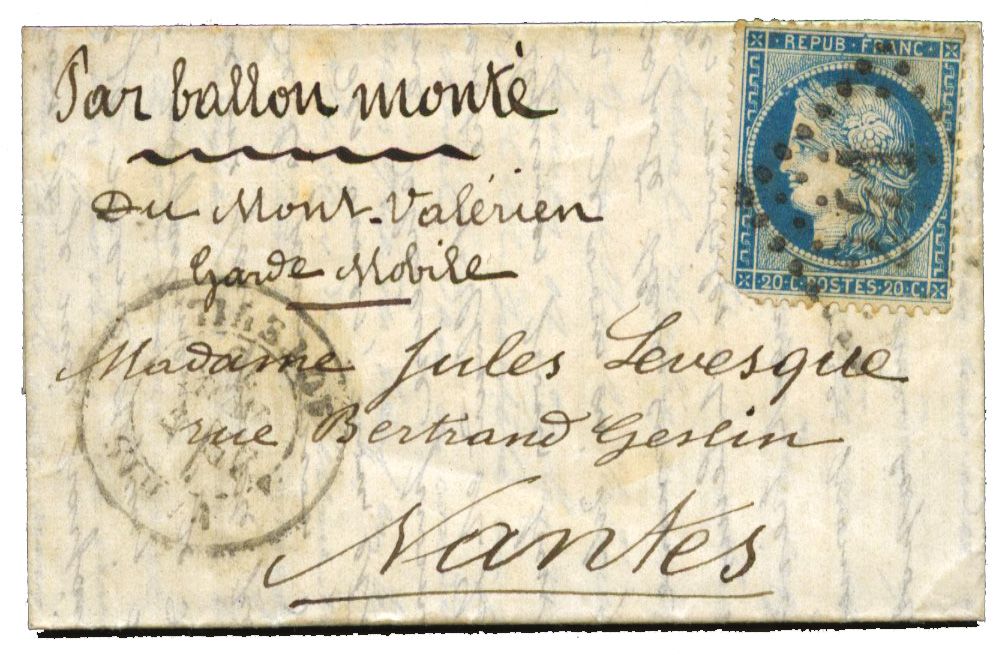 France : Ballon Monté Le Gironde n° 37 obl. (léger défaut)