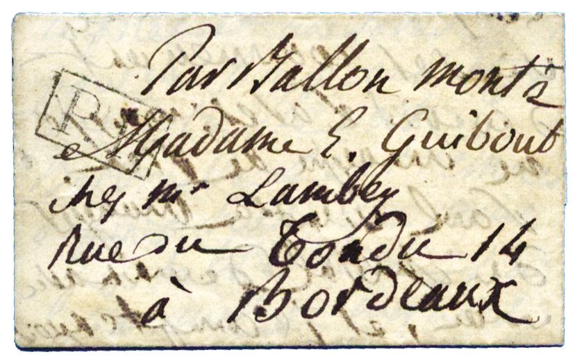 France : Ballon Monté Le Victor Hugo Càd 1 PARIS 1 (60) 15 OCT. 70 au verso.