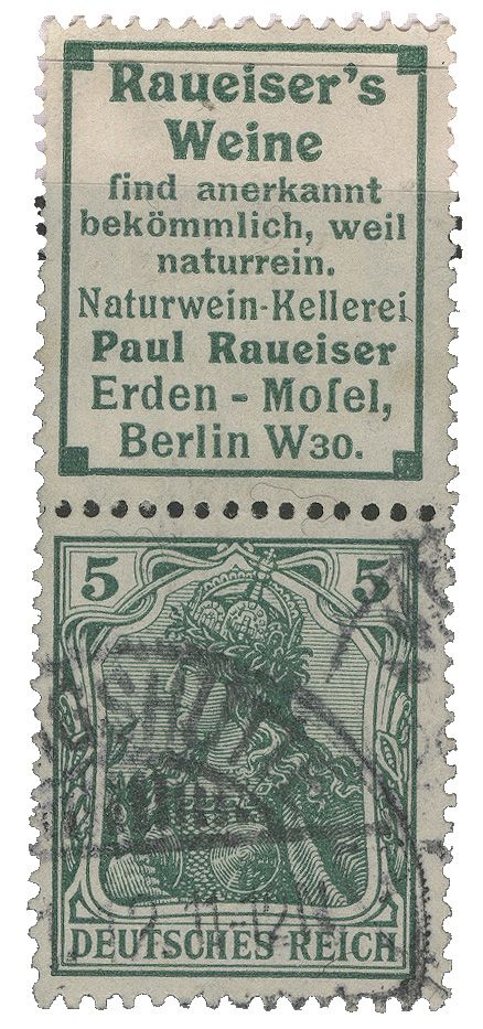 Allemagne : Timbres de carnets Michel n° R11 obl. Allemagne : Timbres de carnets Michel n° R11 obl.