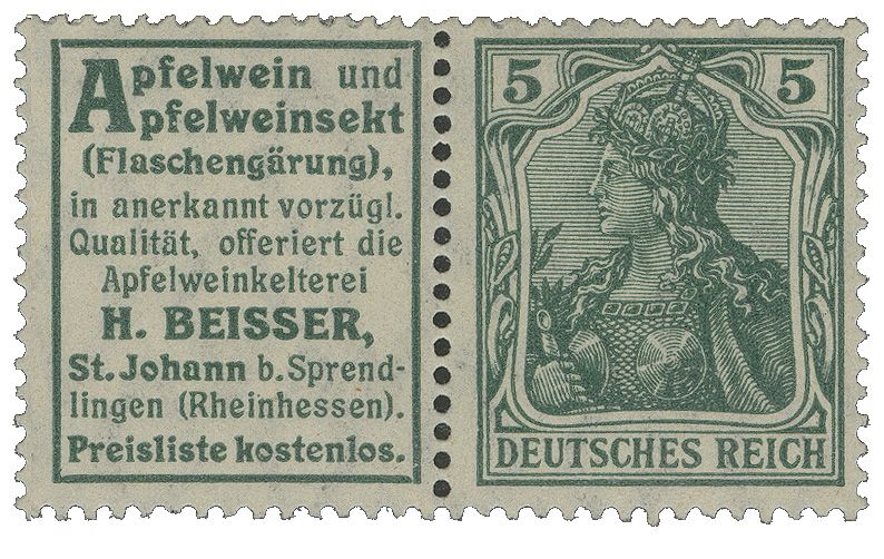 Allemagne : Timbres de carnets Michel n° R18*