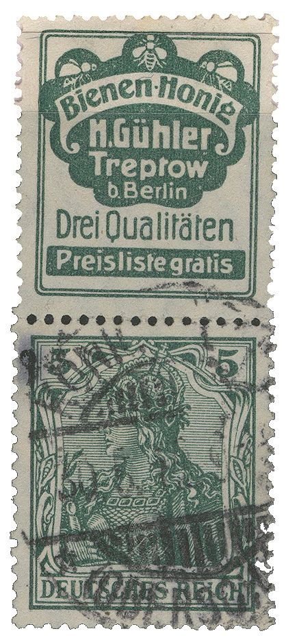 Allemagne : Timbres de carnets Michel n° R2 obl. Allemagne : Timbres de carnets Michel n° R2 obl.