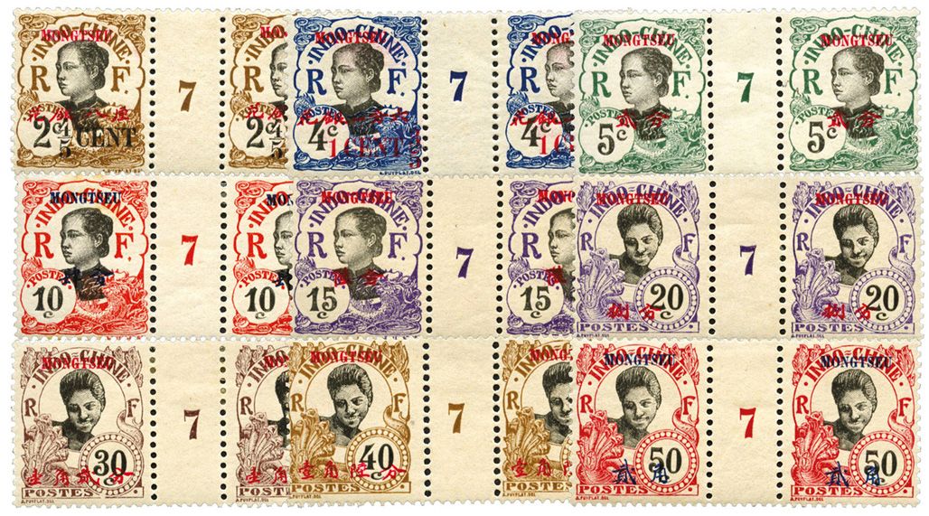 Mong-Tzeu : n° 37/40, 42, 44/45, 52/53*