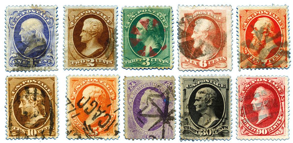 États-Unis : n° 39/49 obl. (sauf n° 45)