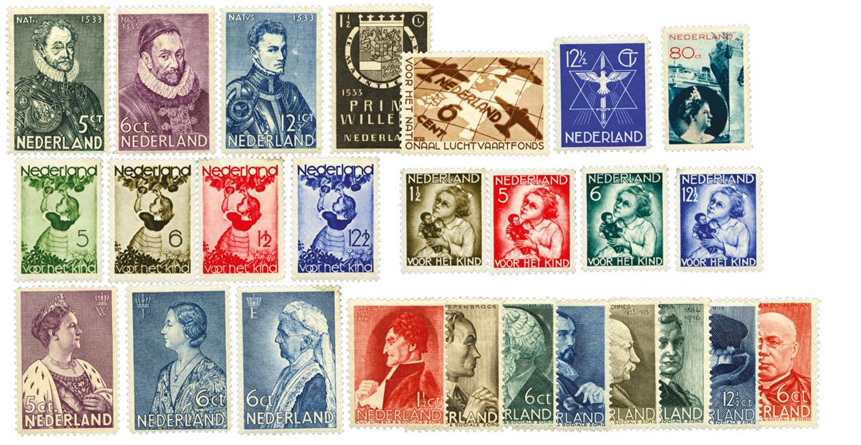 Pays-Bas : n° 249/253, 258, 263/264, 267/85**/*