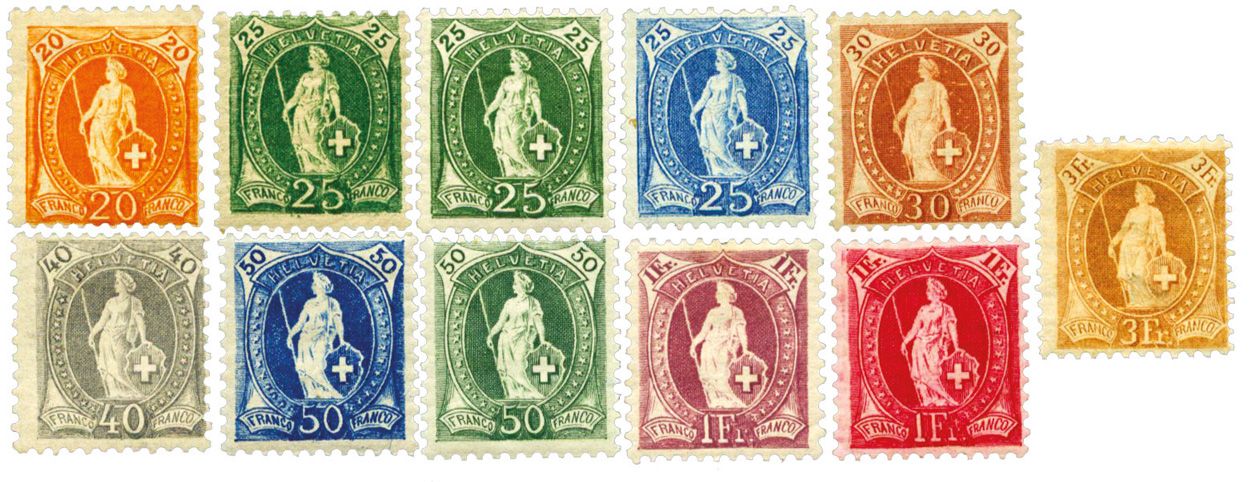 Suisse : n° 71/80 + 72A*