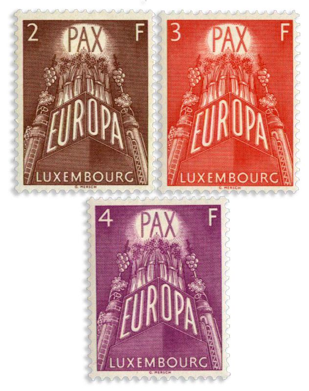 n° 531/533* - Timbre LUXEMBOURG  Poste