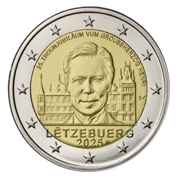 2 EURO COMMEMORATIVE 2025 : LUXEMBOURG( 25 ans de règne du Grand-Duc Henri)