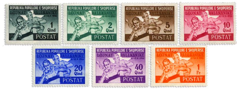n° 347/353**/* - Timbre ALBANIE Poste