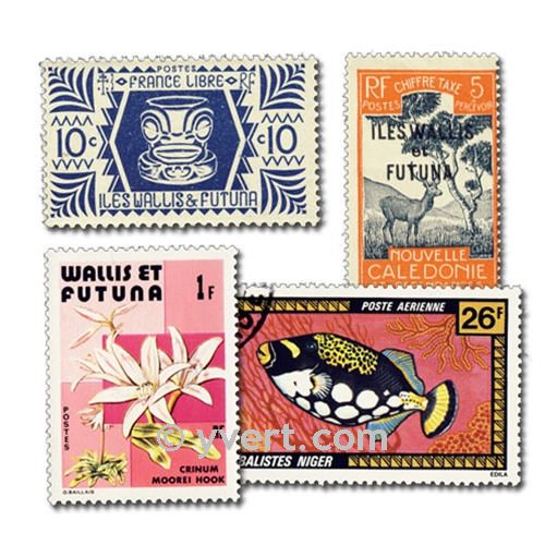 WALLIS & FUTUNA: envelope of 50 stamps