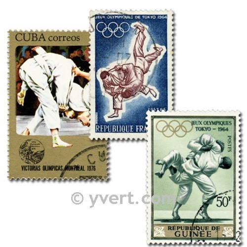 JUDO: envelope of 25 stamps