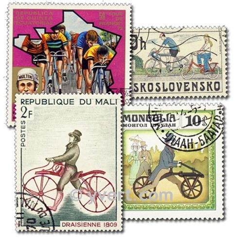 CYCLING: envelope of 50 stamps