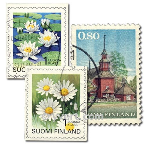 FINLAND: envelope of 100 stamps