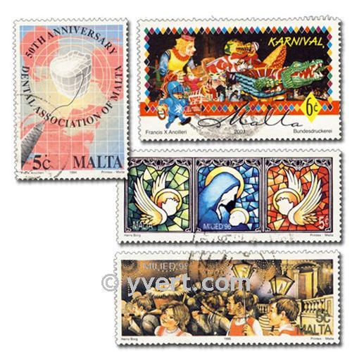 MALTA: envelope of 200 stamps