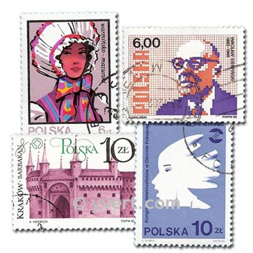 POLAND: envelope of 500 stamps