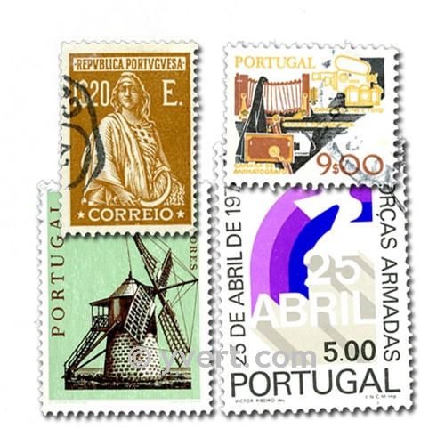 PORTUGAL: envelope of 100 stamps