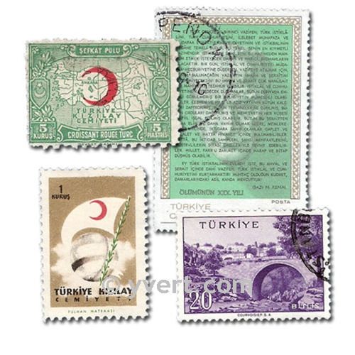 TURQUIE : pochette de 500 timbres (Oblitérés)