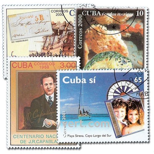 CUBA: envelope of 200 stamps