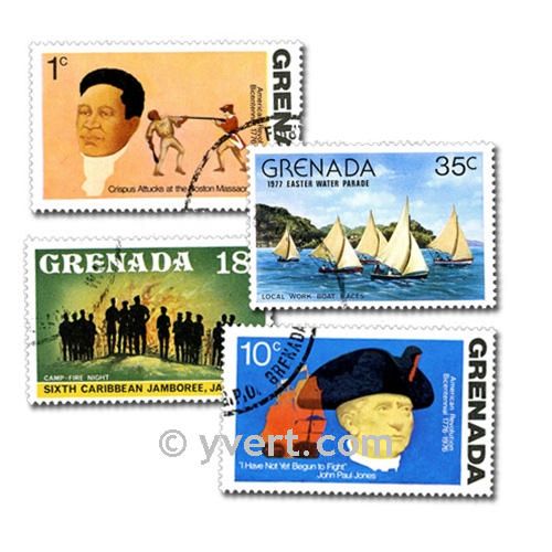 GRENADA: envelope of 100 stamps