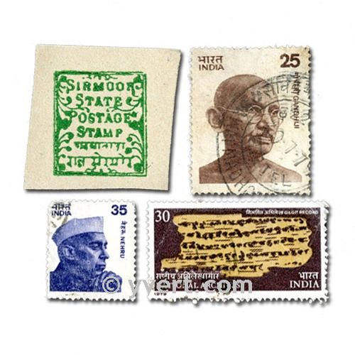 INDIA: envelope of 300 stamps