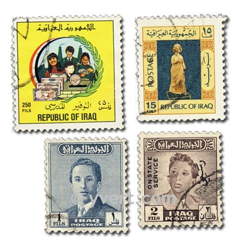 IRAQ: envelope of 100 stamps