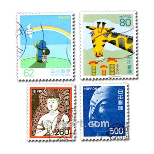 JAPAN: envelope of 100 stamps