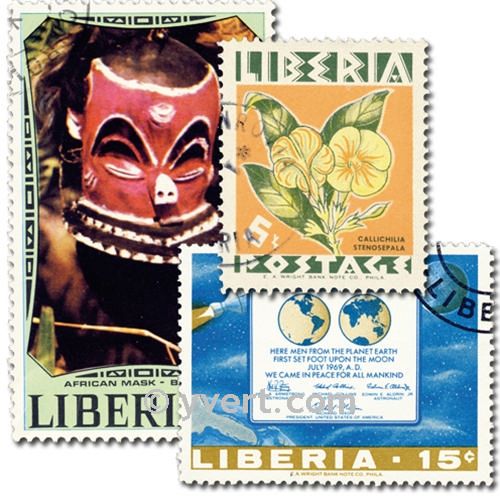 LIBERIA: Envelope 100 stamps