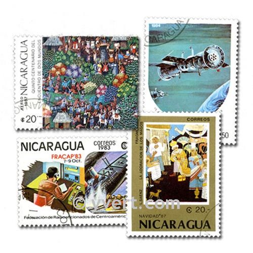 NICARAGUA: envelope of 100 stamps