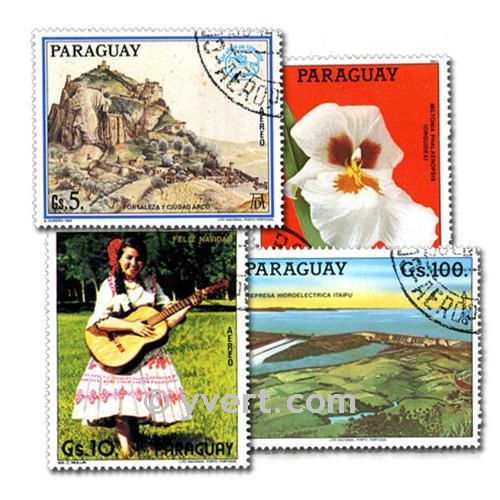 PARAGUAY: envelope of 100 stamps