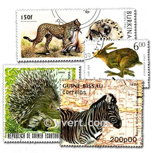 WILD ANIMALS: envelope of 300 stamps