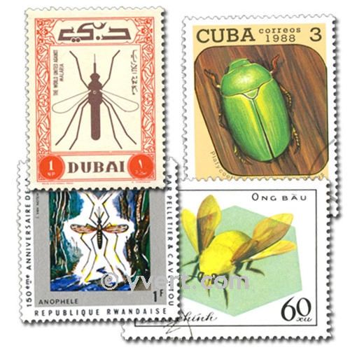 INSECTS: envelope of 300 stamps