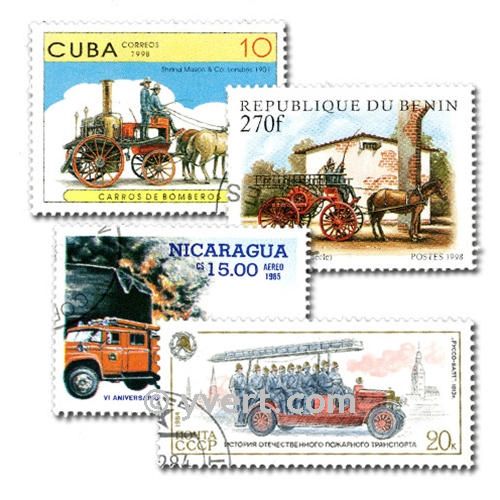 FIREMEN: envelope of 50 stamps