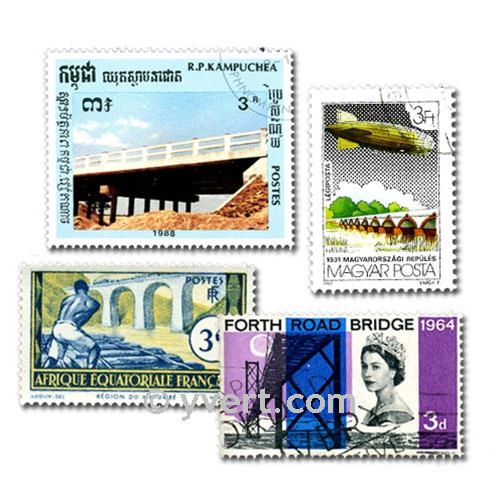 BRIDGES: envelope of 50 stamps