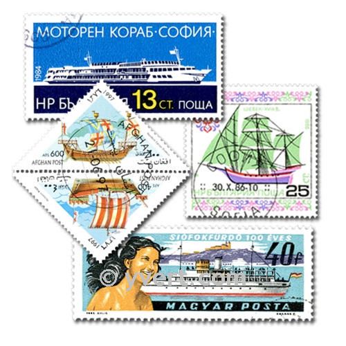 BOATS: envelope of 100 stamps